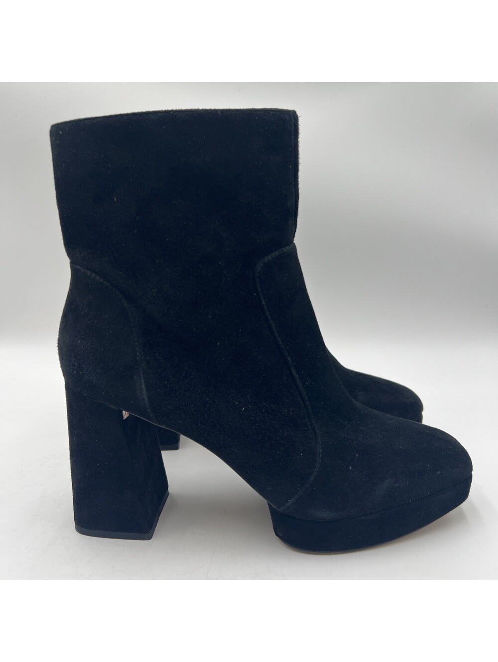 Vince Camuto Womens Penella Ankle Boot Black Suede Size 10M/41.5